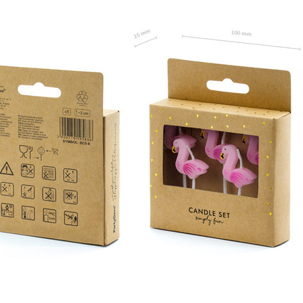 Velas Flamingo 3cm 5pcs