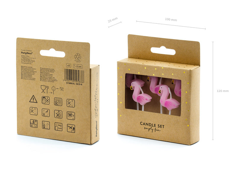 Velas Flamingo 3cm 5pcs