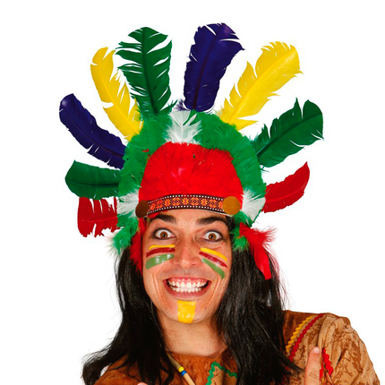 Plumas de diadema india