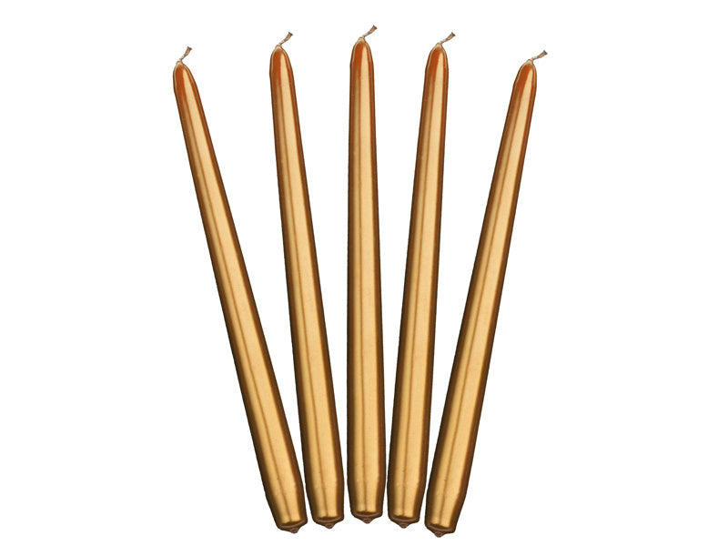 Velas Oro Metálico 29cm 10pcs