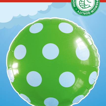 Globo de Helio Dots Verde 45cm vacío