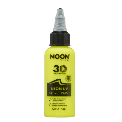 Moon Glow Pintura UV Neón para Telas 30ml Amarillo Intenso 30ml