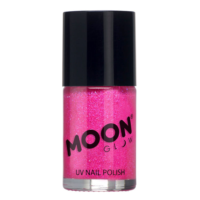 Esmalte de uñas con purpurina UV Moon Glow Neon Magenta 14ml