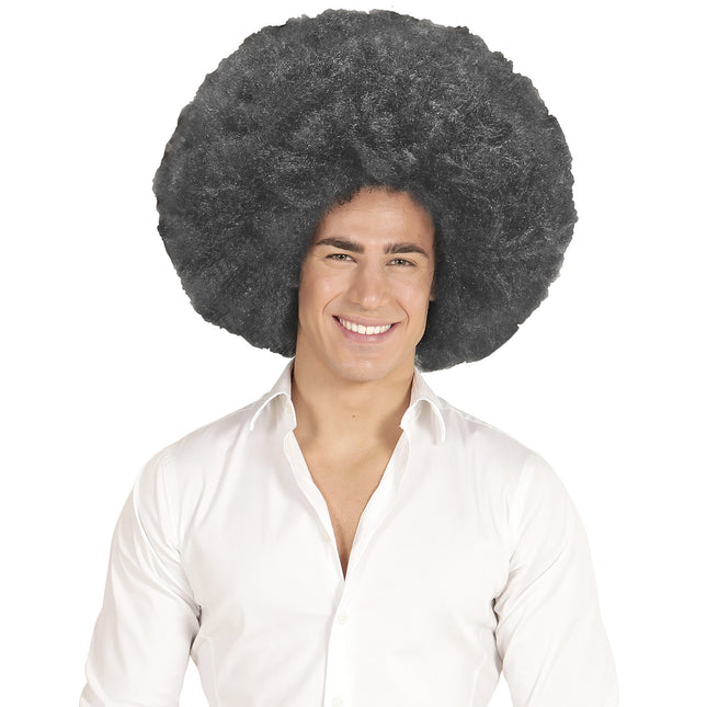 Peluca Negra Afro Extra Grande