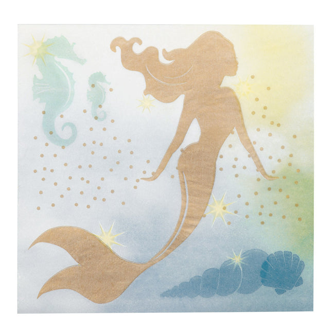 Servilletas Sirena Papel 33cm 20pcs