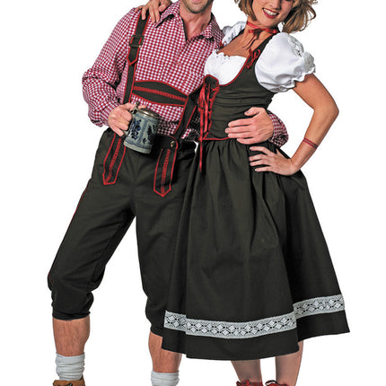 Vestido Dirndl Oktoberfest Largo Verde