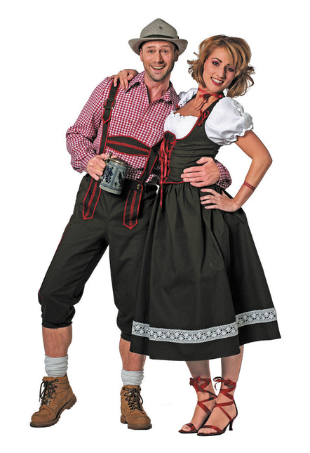 Vestido Dirndl Oktoberfest Largo Verde