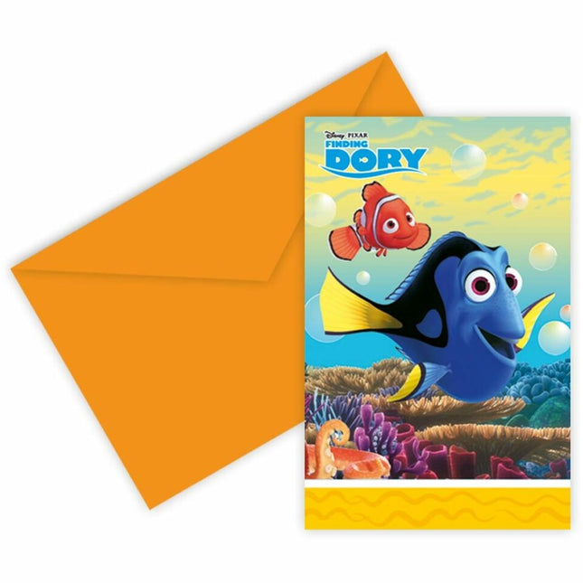 Invitaciones Buscando a Dory 6pcs