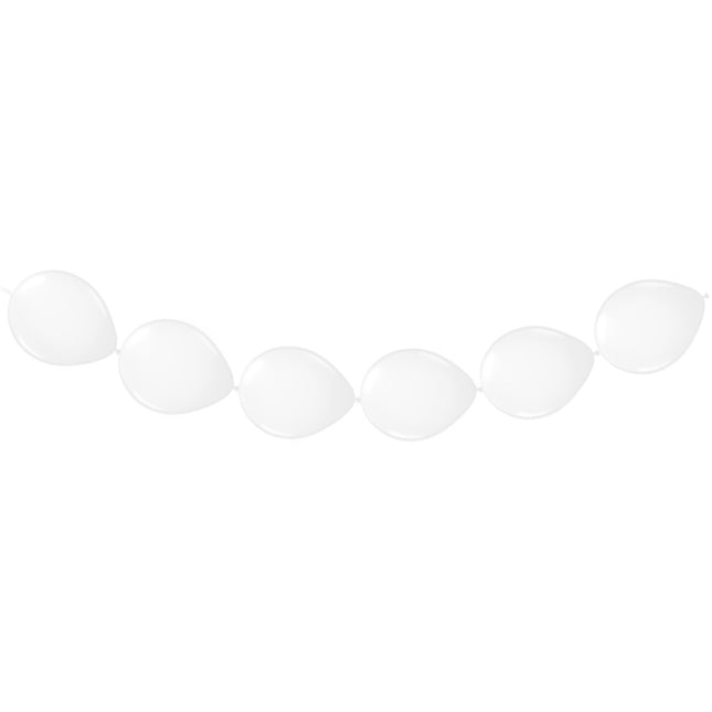 Guirnalda de globos blancos 3m 8pcs