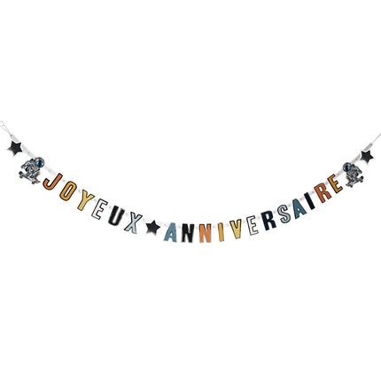 Guirnalda de letras Space Party Yoyeux Anniversaire 2,5m