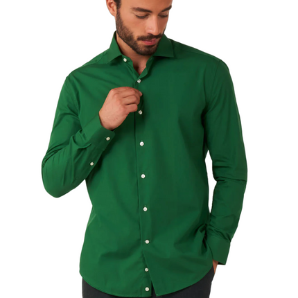 Camisa Verde Oscuro Hombre OppoSuits