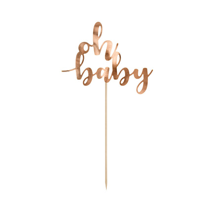 Oro rosa Cake topper Oh Baby 25cm