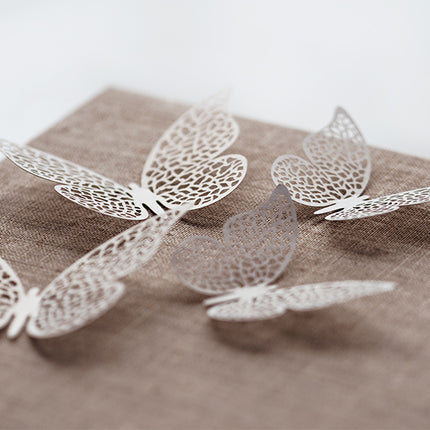 Decoración de Mesa Papel Mariposa Blanco 6.5cm 10pcs