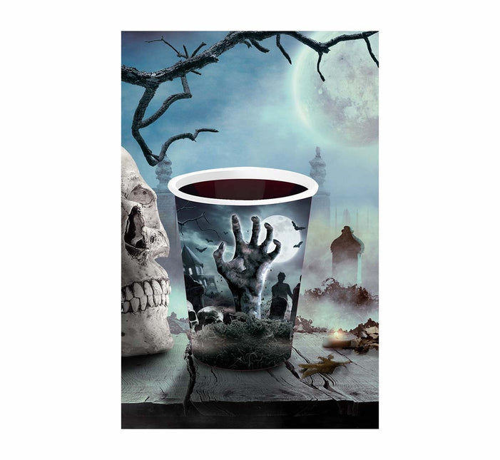 Vasos de Halloween Cementerio 355ml 6uds.