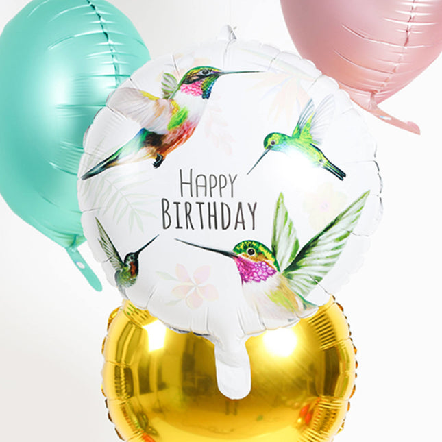 Globo de Helio Feliz Cumpleaños Pájaro Vacío 45cm