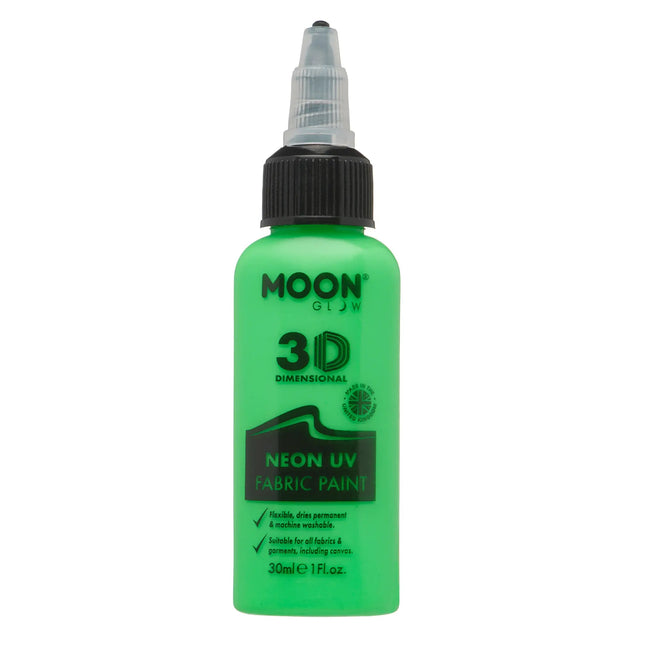 Moon Glow Pintura UV Neón para Telas 30ml Verde Intenso 30ml