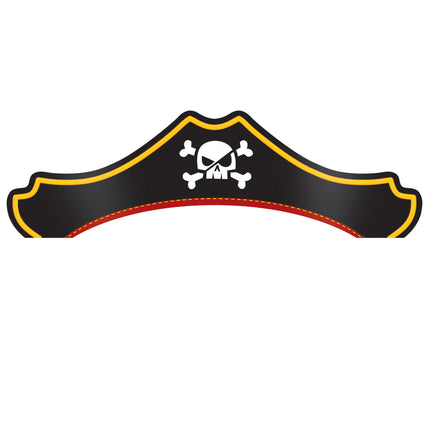 Sombreros de fiesta piratas 38cm 8pcs