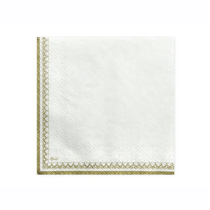 Servilletas Primera Comunión Ihs Oro Blanco 33cm 20pcs