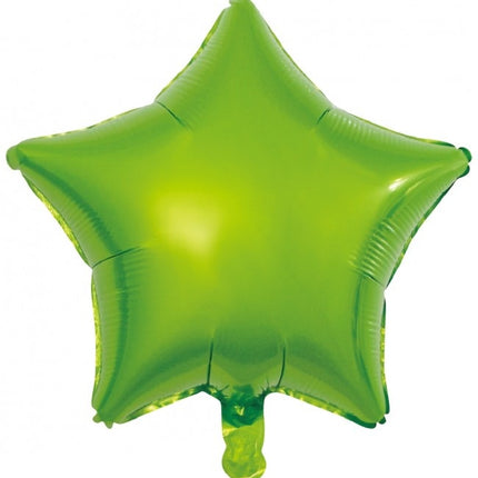 Globo de Helio Estrella Verde Vacío 45cm