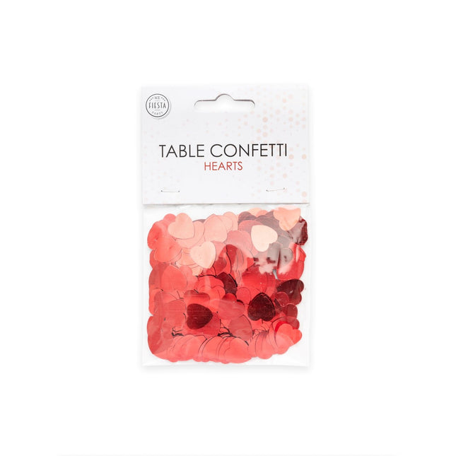 Confeti de mesa Corazones Rojo