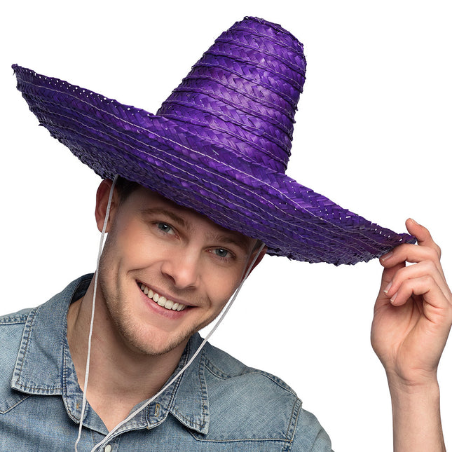 Sombrero morado 49cm