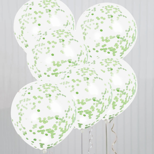 Globos Confertti Verde Lima 40cm 6pcs