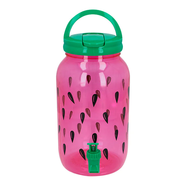 Dispensador de Bebidas Verde/Rosa Sandía Con Grifo 3,8l