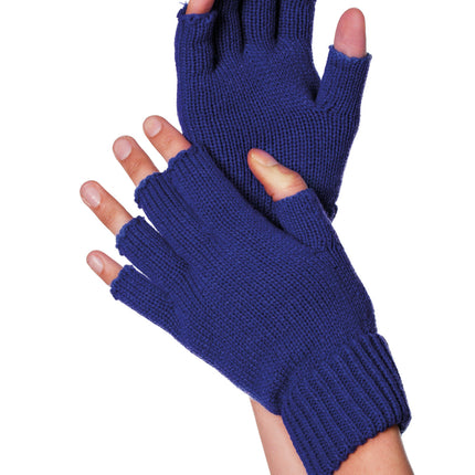 Guantes azules sin dedos