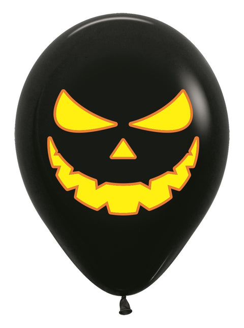 Globos Pumkin Light Negro 30cm 25pcs