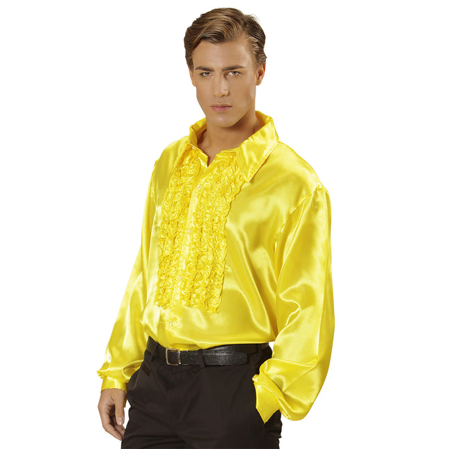 Blusa Disco 70S Amarillo Hombre