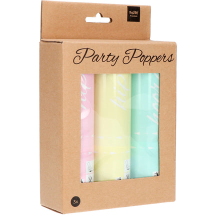 Set Cañones Confetti Pastel 15cm 3pcs