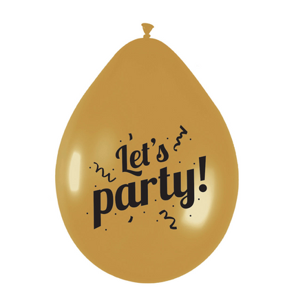 Globos Let'S Party Oro 30cm 6pcs