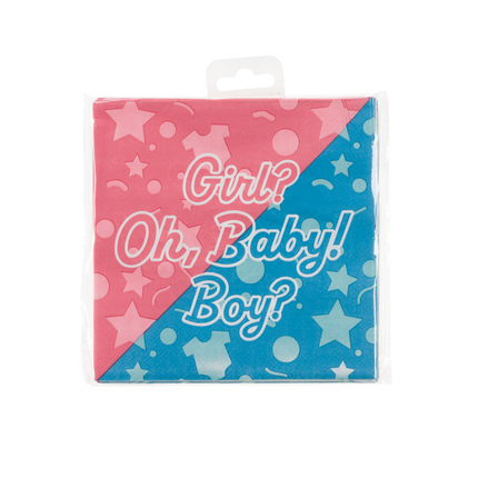 ¡Servilletas de Revelación de Sexo Oh Baby! 33cm 16pcs