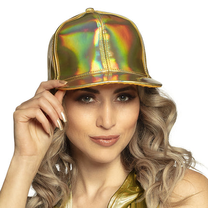 Gorra Holográfica Oro Ajustable 26cm