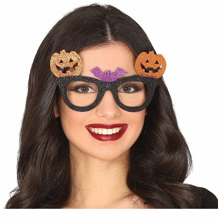 Gafas de Halloween Purpurina de calabaza