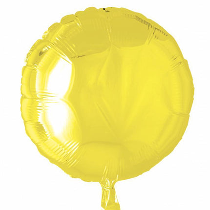 Globo de Helio Redondo Amarillo 46cm Vacío