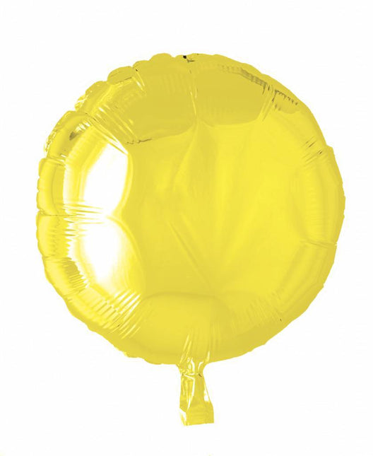 Globo de Helio Redondo Amarillo 46cm Vacío