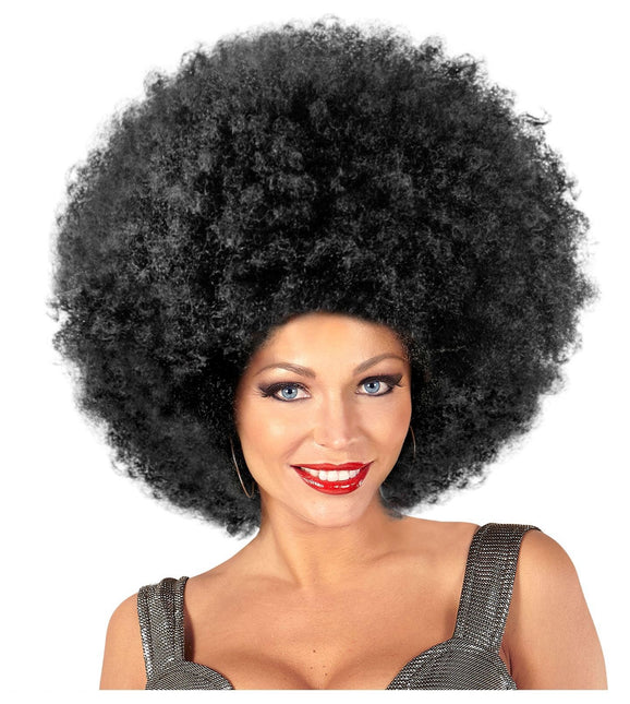 Peluca Negra Afro Maxi