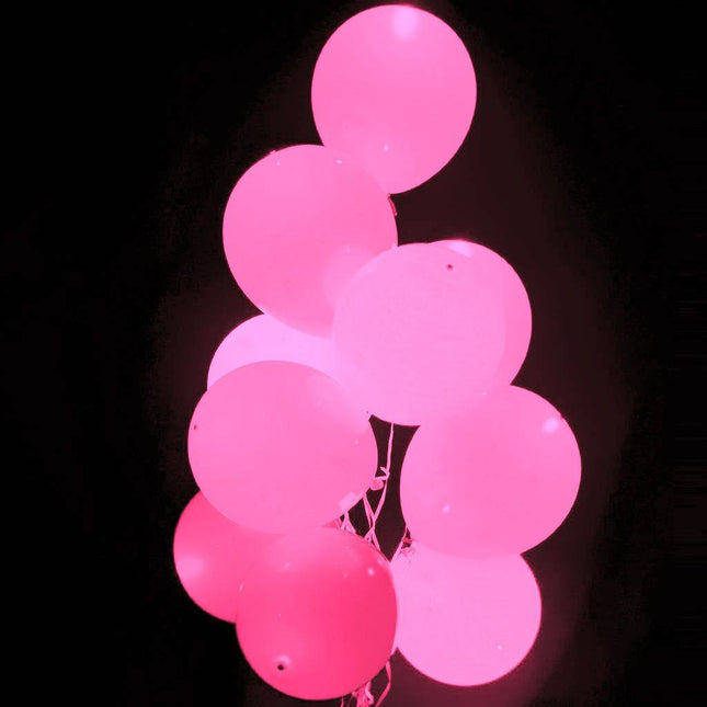 Globos Led Rosa 30cm 5pcs