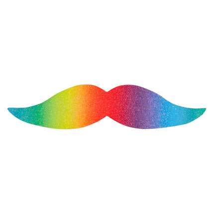 Bigote falso arco iris Fantasía 6pcs