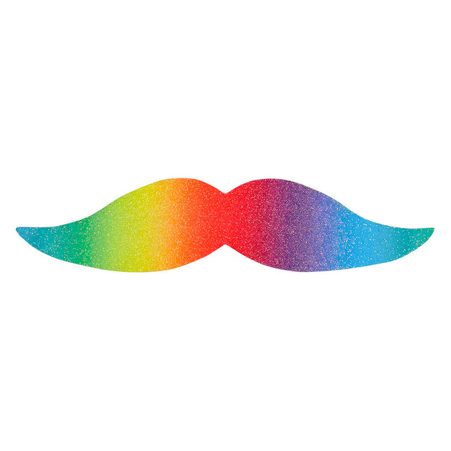 Bigote falso arco iris Fantasía 6pcs