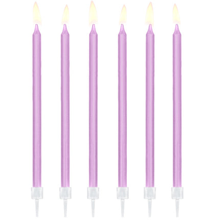 Velas Lilas 14cm 12uds