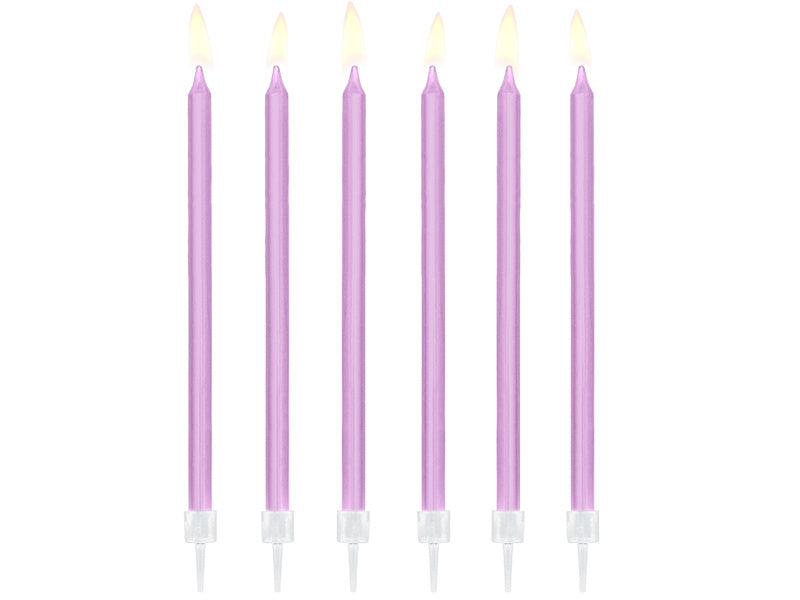 Velas Lilas 14cm 12uds