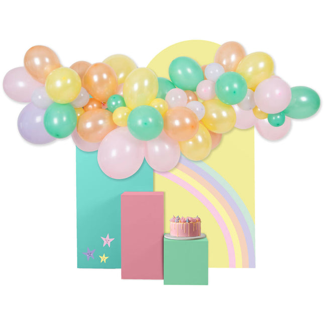 Arco de Globos de Colores Pastel 66 piezas