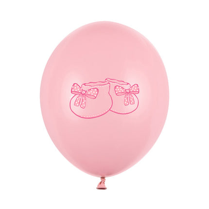 Globos Zapatos Bebé Rosa 30cm 6pcs