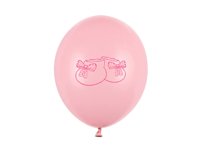 Globos Zapatos Bebé Rosa 30cm 6pcs