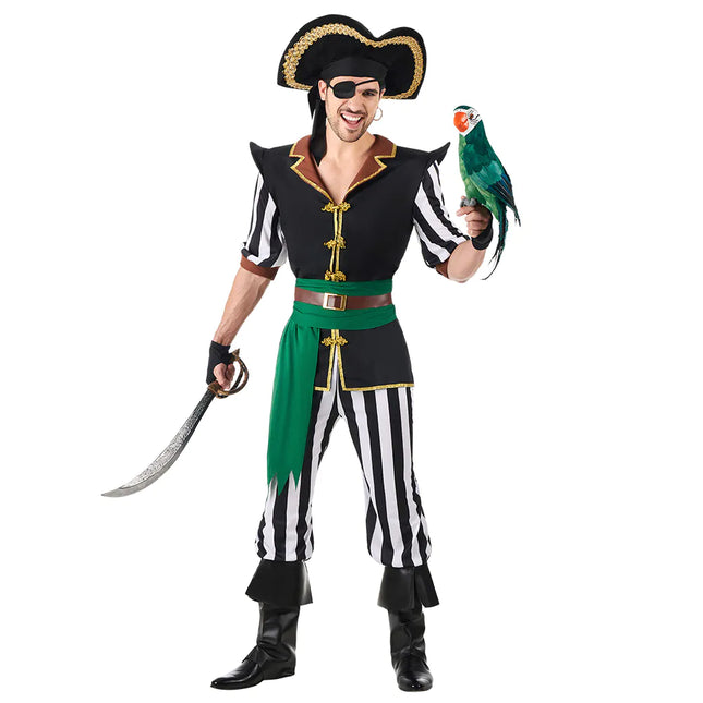 Piratesuit Negro Blanco Hombres