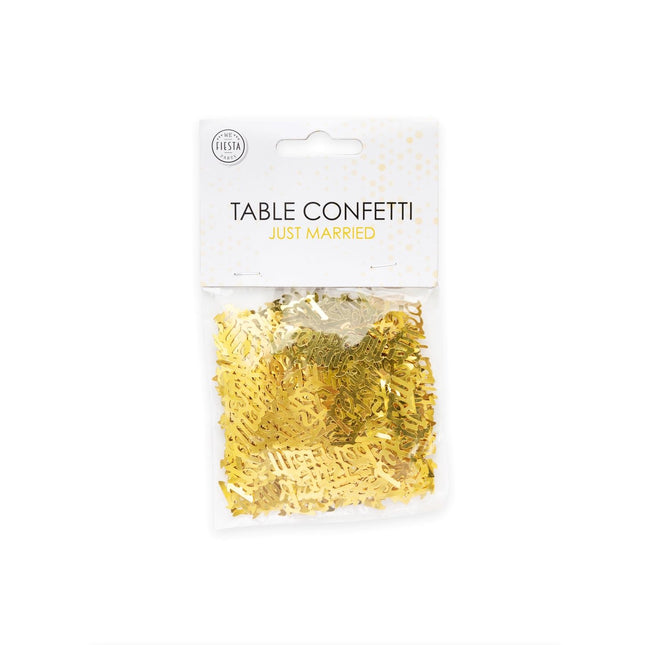 Confeti de mesa Just Married Oro