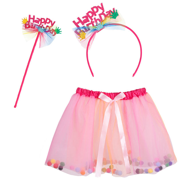 Set de accesorios Feliz Cumpleaños 3 piezas