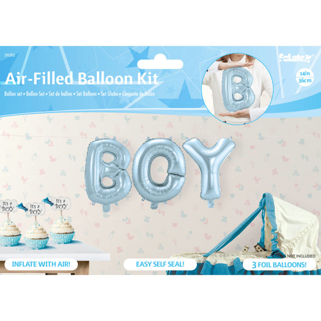 Globos Nacimiento Letra Set Niño 36cm